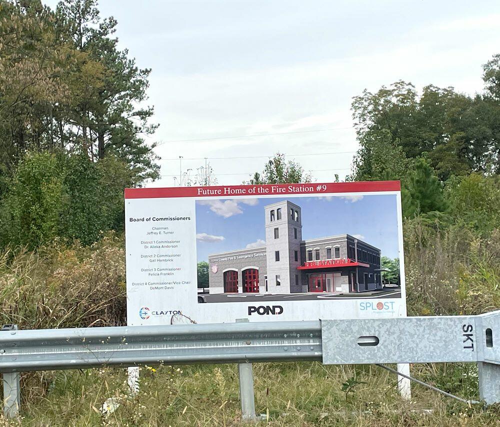 Sign for Future Home of Fire Station #9